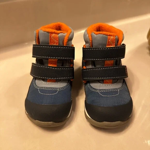 See Kai Run Blue and Orange all weather Boots - Picture 3 of 6